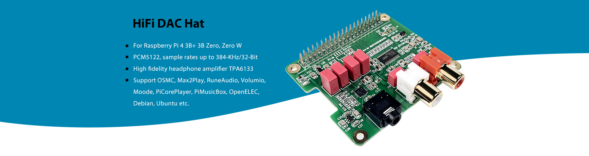 HiFi DAC Hat – Raspberry PI Solutions