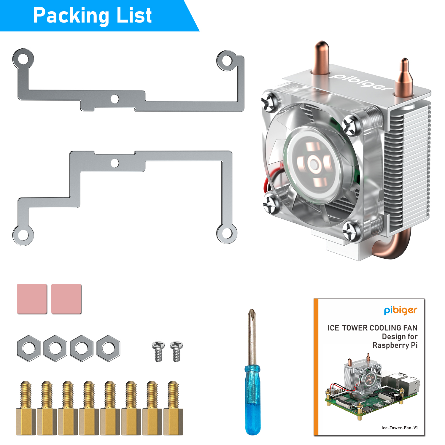 Ice Tower Heatsink Cooling Fan for Raspberry Pi 4/3B/3B+ - Image 7